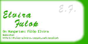 elvira fulop business card