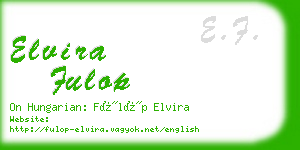 elvira fulop business card